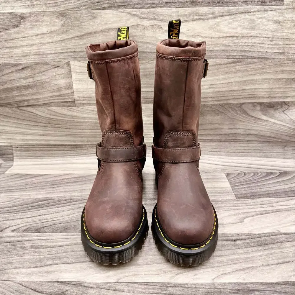 Dr. Martens Anistone Hi Pull On Boot in Brown